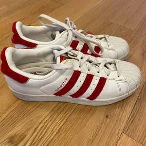 ADIDAS SUPERSTAR TERRY RED SNEAKERS